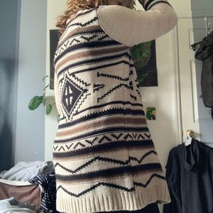 A long very comfortable and soft sweater
